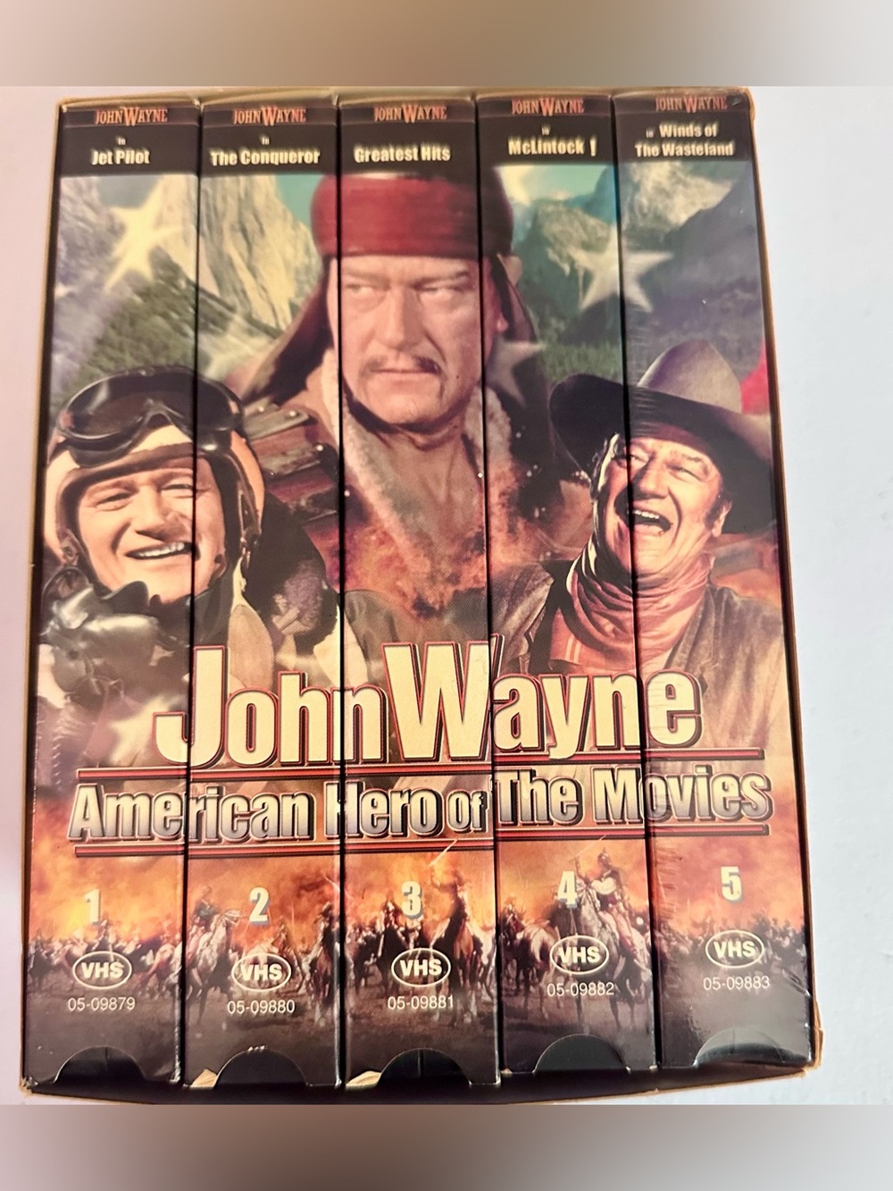 VHS Box Set -John Wayne American Hero of the Movies Collection